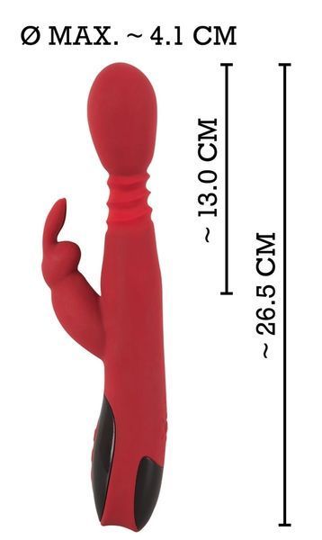 Вибратор-кролик Rechargeable Massager For Her Rabbit Vibrator, 26.5 см (красный) 82122 фото