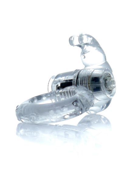 Эрекционное кольцо Boss Series Rabbit Vibro Cock Ring, 7,5 см (прозрачный) 20270 фото