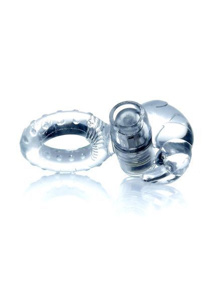 Эрекционное кольцо Boss Series Rabbit Vibro Cock Ring, 7,5 см (прозрачный) 20270 фото