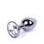 Анальна пробка MyLove Toys Jewellery Dark Silver Plug, 7 см (прозорий) 229640 фото