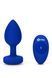 Анальная пробка B-Vibe Vibrating Jewel Plug L/XL, 11.1 см (синий) 104298 фото