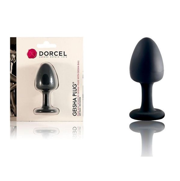 Анальная пробка со смещенным центром тяжести, Dorcel Geisha, 7,9 см (черный) 12890 фото