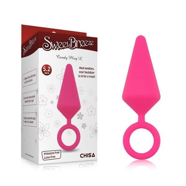 Анальная пробка Sweet Breeze Candy Plug L, 13,2 см (розовый) 91084 фото
