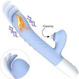 Вібратор B - Series Fox Thrusting Heating, 24.6 см (блакитний) 130614 фото