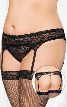 Комплект SoftLine Garterbelt 3305, XXL (черный) 97422 фото