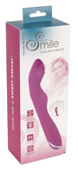 Вібратор Sweet Smile A&G-Spot Vibrator, 23,5 см (малиновий) 82172 фото
