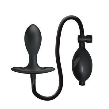 Анальная пробка Pretty Love Inflatable Anal Plug, 9.1 см (черный) 90536 фото