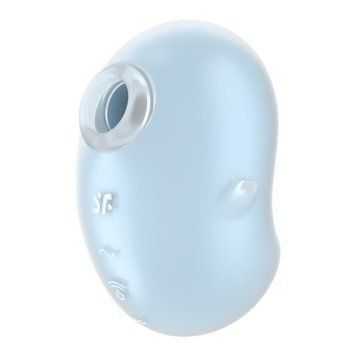 Вакуумний стимулятор клітора з вібрацією Satisfyer Cutie Ghost (блакитний) 62326 фото