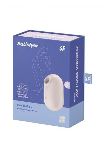 Вакуумный стимулятор Satisfyer Pro To Go 2 Beige, 10,5 см (бежевый) 15026 фото