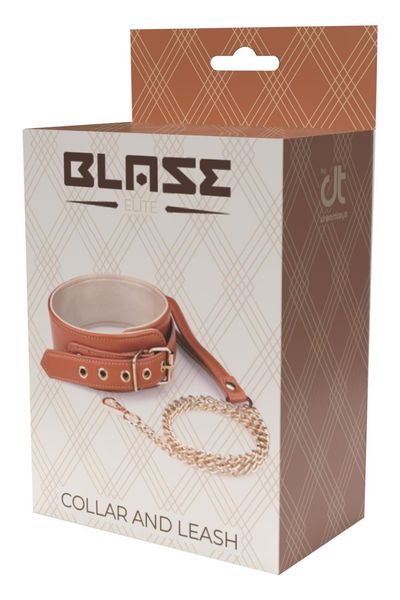 Ошейник с поводком Blaze Elite Collar and Leash, 103 см (коричневый) 31970 фото