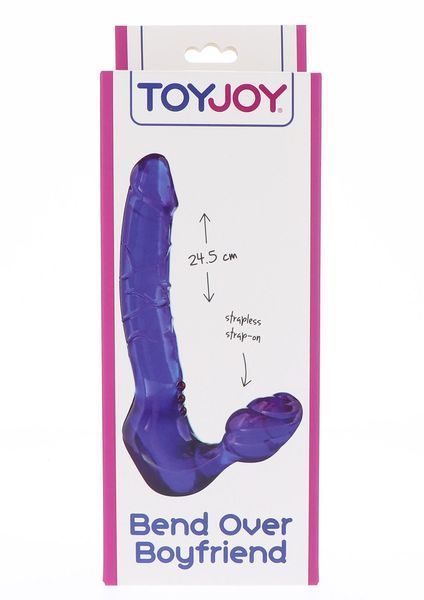 Страпон ToyJoy Bend Over Boyfriend, 20.5 см (фіолетовий) 76428 фото