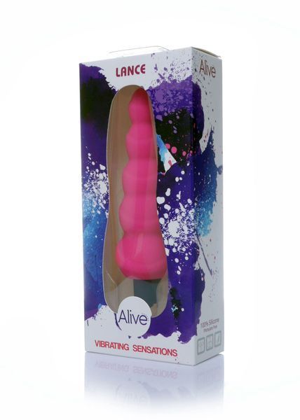 Анальний вібратор Alive Lance Plug Vibrator, 14 см (рожевий) 81452 фото