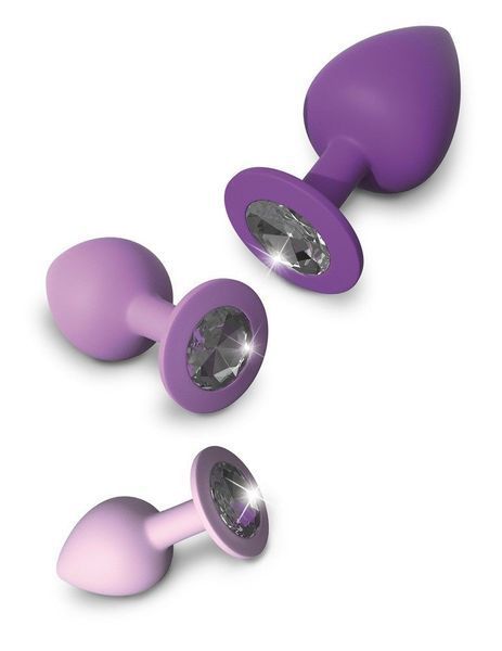 Набор анальных пробок Fantasy For Her Her Little Gems Trainer Set, 3 шт (фиолетовый) 81832 фото