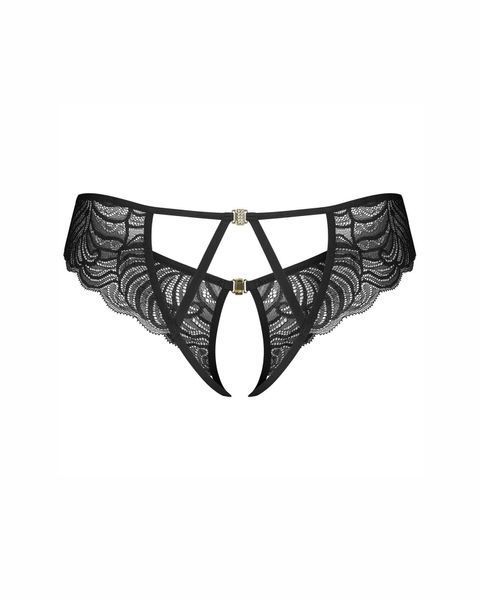 Стринги Obsessive Divienne otwarte, L/XL (черный) 226130 фото