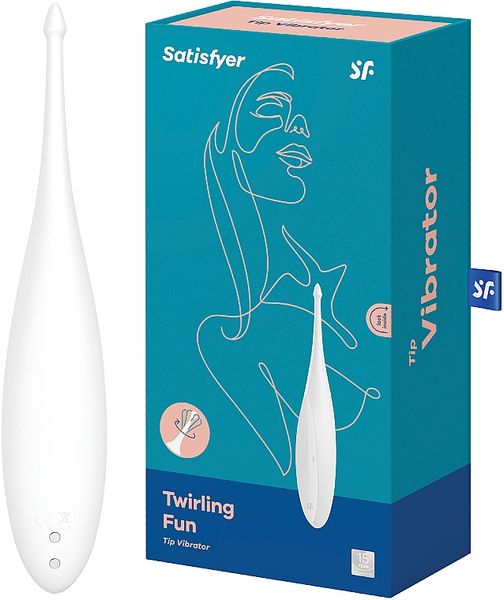 Вибратор для клитора Satisfyer Twirling Fun, 17,5 см (белый) 11575 фото