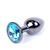 Анальна пробка MyLove Toys Jewellery Dark Silver Plug, 7 см (блакитний) 229640 фото