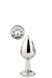 Анальная пробка с кристалом Dream Toys Gleaming Love Silver Plug Small. 7 см (прозрачный) 39348_EU фото 2