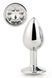 Анальная пробка с кристалом Dream Toys Gleaming Love Silver Plug Small. 7 см (прозрачный) 39348_EU фото 1
