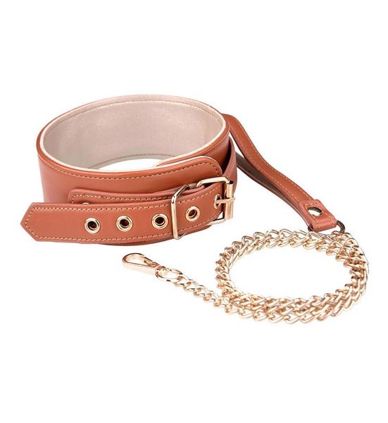 Ошейник с поводком Blaze Elite Collar and Leash, 103 см (коричневый) 31970 фото