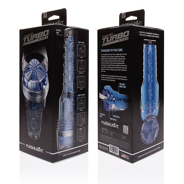 Мастурбатор Fleshlight Turbo Core Blue Ice (голубой) 69582 фото