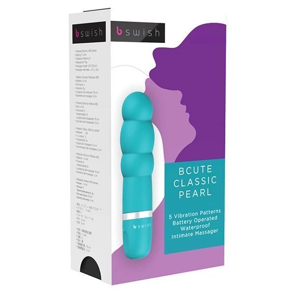 Вибратор B Swish Bcute Classic Pearl, 10 см (бирюзовый) 110796 фото