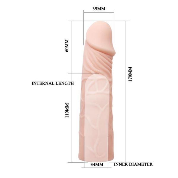 Насадка на пенис Penis Sleeve Flesh 6 ", 17 см (телесный) 9000 фото