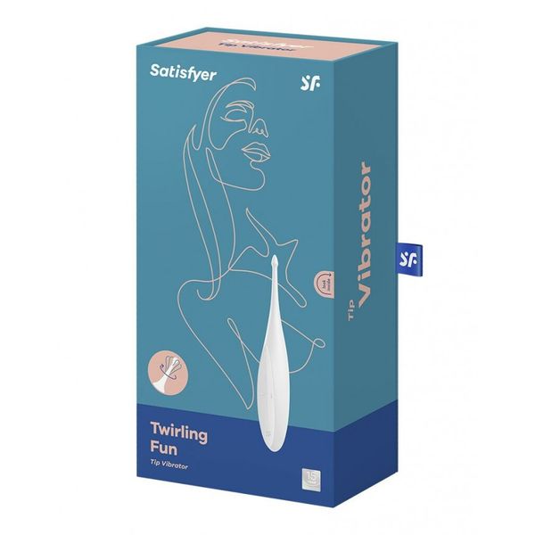 Вибратор для клитора Satisfyer Twirling Fun, 17,5 см (белый) 11575 фото