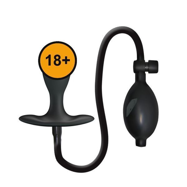 Анальная пробка Pretty Love Inflatable Anal Plug, 9.1 см (черный) 90536 фото