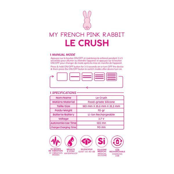Виброяйцо Clara Morgane Le Crush Fushia, 18 см (фуксия) 36876 фото