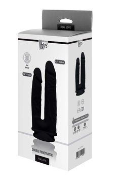 Двойной фаллоимитатор Real Love Double Penetrator, 19.5 см (черный) 54802 фото