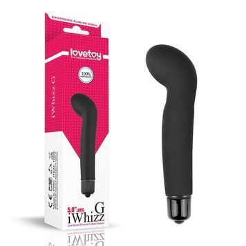 Стимулятор для точки G LoveToy iWhizz, 12,5 см (черный) 28206 фото