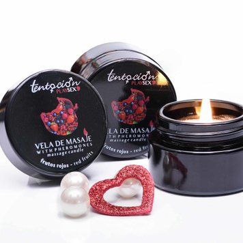 Масажна свічка Tentaci&oacute;n Play Sex Red Berries, 20 мл 243442 фото