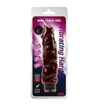 Вибратор Real Touch XXX Vibrating Hard, 22.6 см (коричневый) 102258 фото