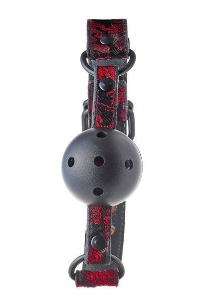 Кляп Blaze Deluxe Breathable Ball Gag, 4.7 см (черный с красным) 78608 фото