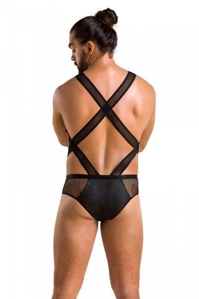 Сексуальний боді на бретельках Passion 045 BODY VICTOR, XXL/XXXL (чорний) 32048 фото