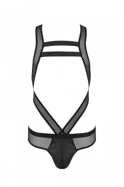 Сексуальний боді на бретельках Passion 045 BODY VICTOR, XXL/XXXL (чорний) 32048 фото