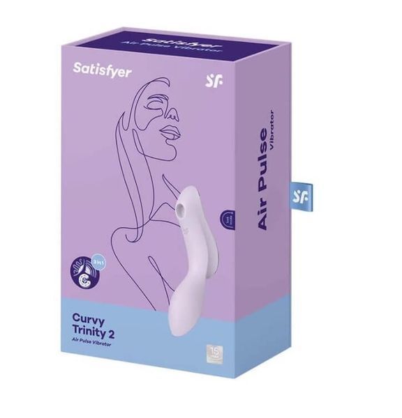 Вакуумный стимулятор клитора с вибрацией Satisfyer Curvy Trinity 2 (сиреневый) 60548 фото