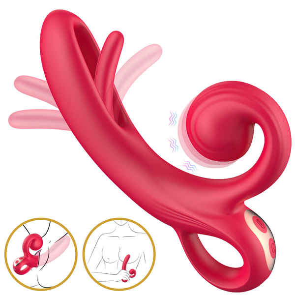 Вібратор Erospace Sweet Play A4, 18,2 см (червоний) 99544 фото