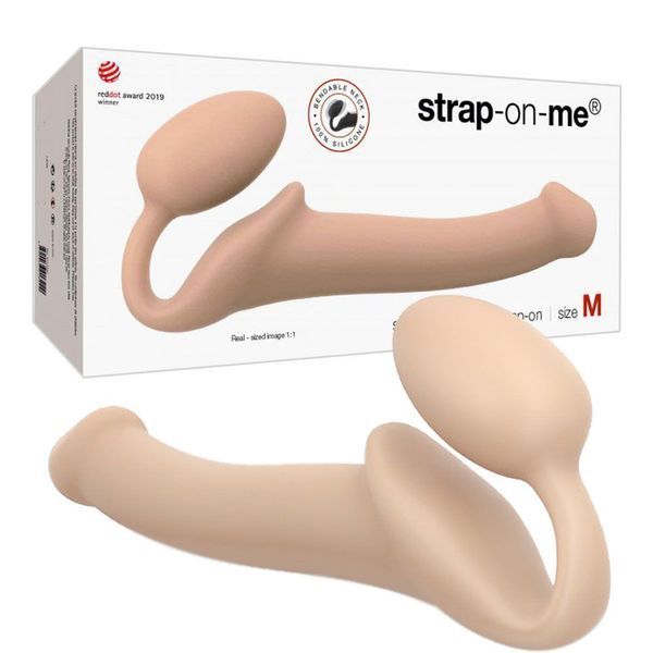 Безремневой страпон Strap-On-Me M, 17 см (телесный) 35986 фото