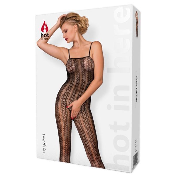 Бодистокінг Hot in Here Cross The Line, S/M/L (чорний) 36300 фото