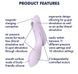 Вакуумный стимулятор клитора с вибрацией Satisfyer Curvy Trinity 2 (сиреневый) 60548 фото 4
