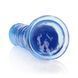 Фаллоимитатор RealRock Crystal Clear 9'', 25 см (голубой) 80530 фото 6