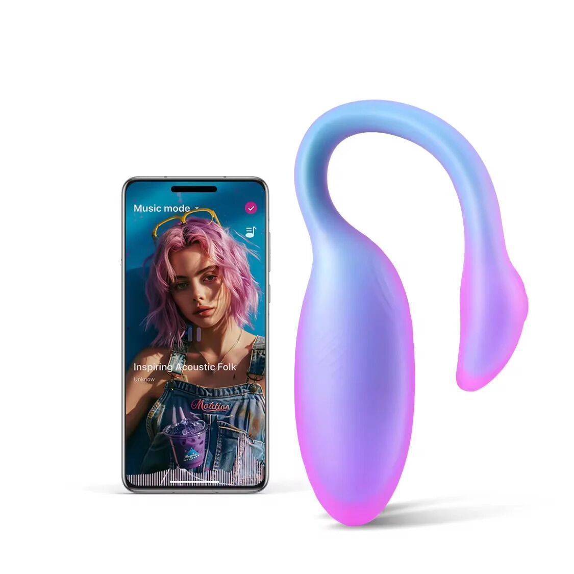 Виброяйцо Magic Motion Magic Flamingo Max, 11 см (голубой)