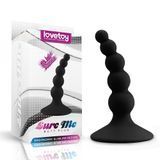 Анальна пробка LoveToy Lure Me Beaded Butt Plug 4 ", 10 см (чорний) 28208 фото