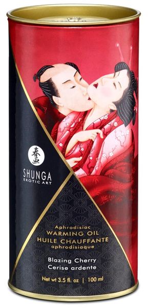 Согревающее массажное масло Shunga Aphrodisiac Warming Oil вишня, 100 мл 15127 фото