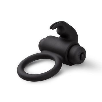 Эрекционное кольцо EasyToys Bunny Vibe Ring, 7.4 см (черный) 86730 фото