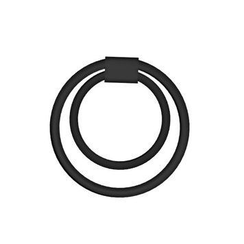 Эрекционное кольцо Cock Ring Rock Hard, 4 см (черный) 116720 фото
