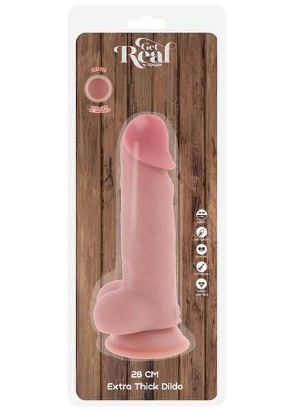 Фалоімітатор Deluxe Dual Density Thick, 28 см (тілесний) 133884 фото