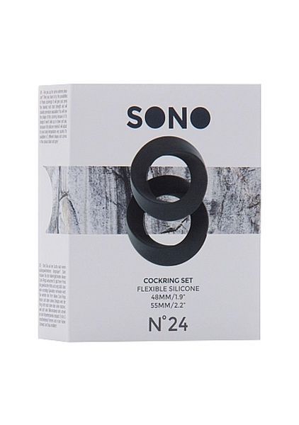 Набір ерекційних кілець Sono No.24, 2 шт (сірий) 46410_EU фото