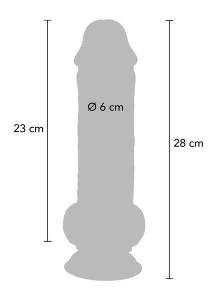 Фалоімітатор Deluxe Dual Density Thick, 28 см (тілесний) 133884 фото